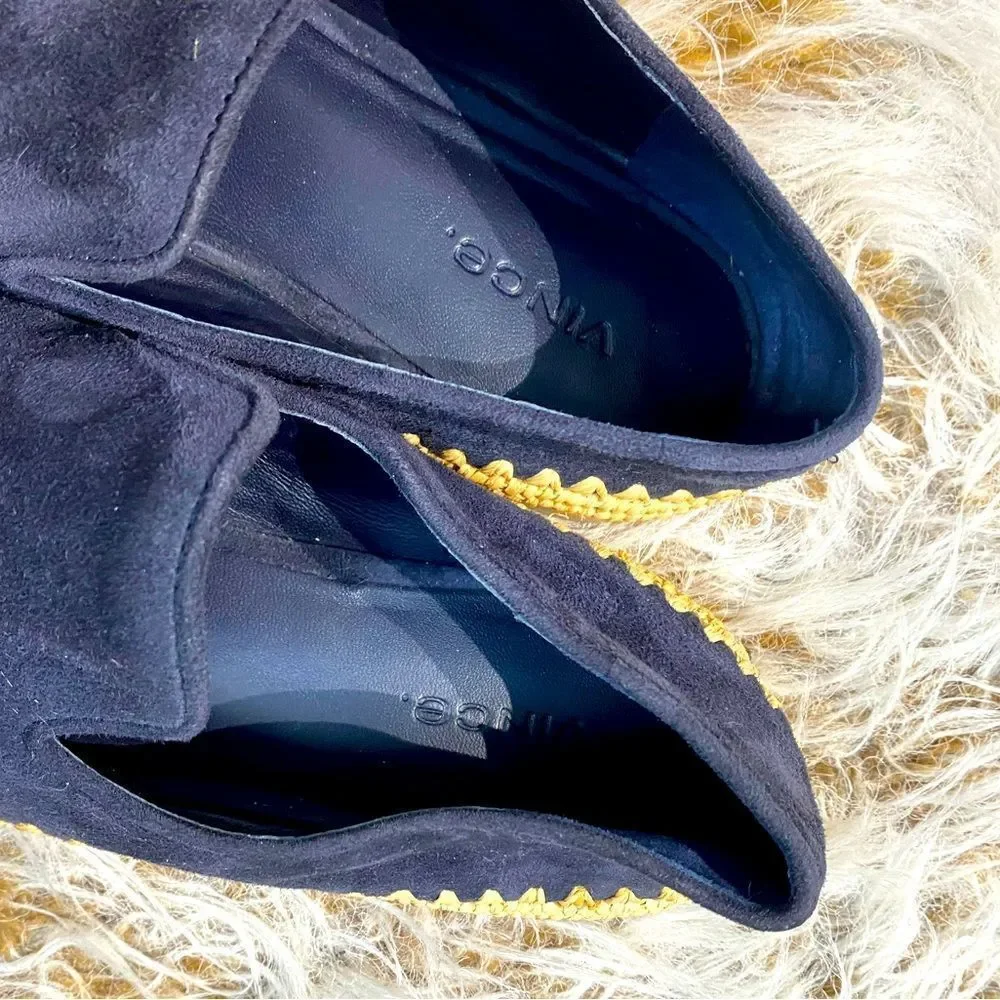 Vince Coastal Premium Suede Espadrille Slip-Ons Sz 8.5‎